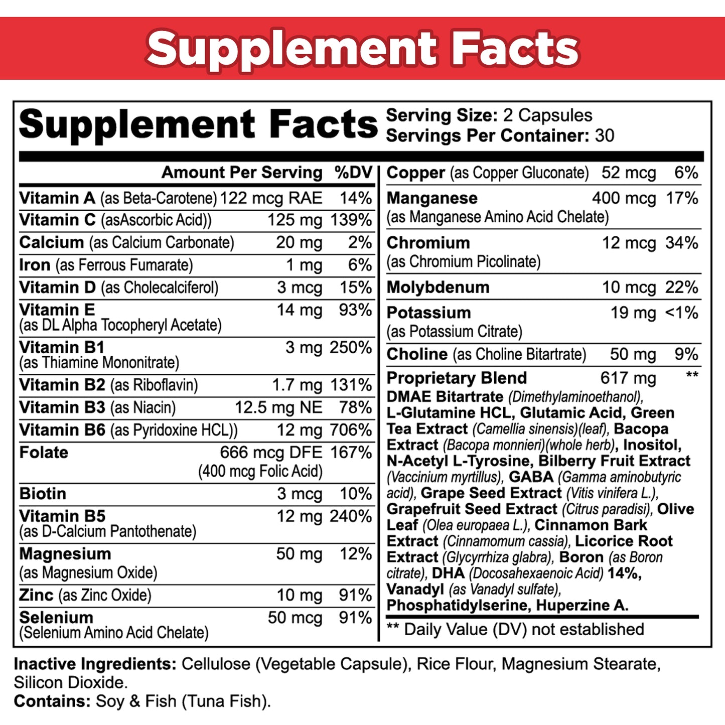 Nootropic Brain & Focus Formula